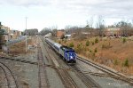 RNCX 1871 brings up the rear of train P075-30 as it backs into the station